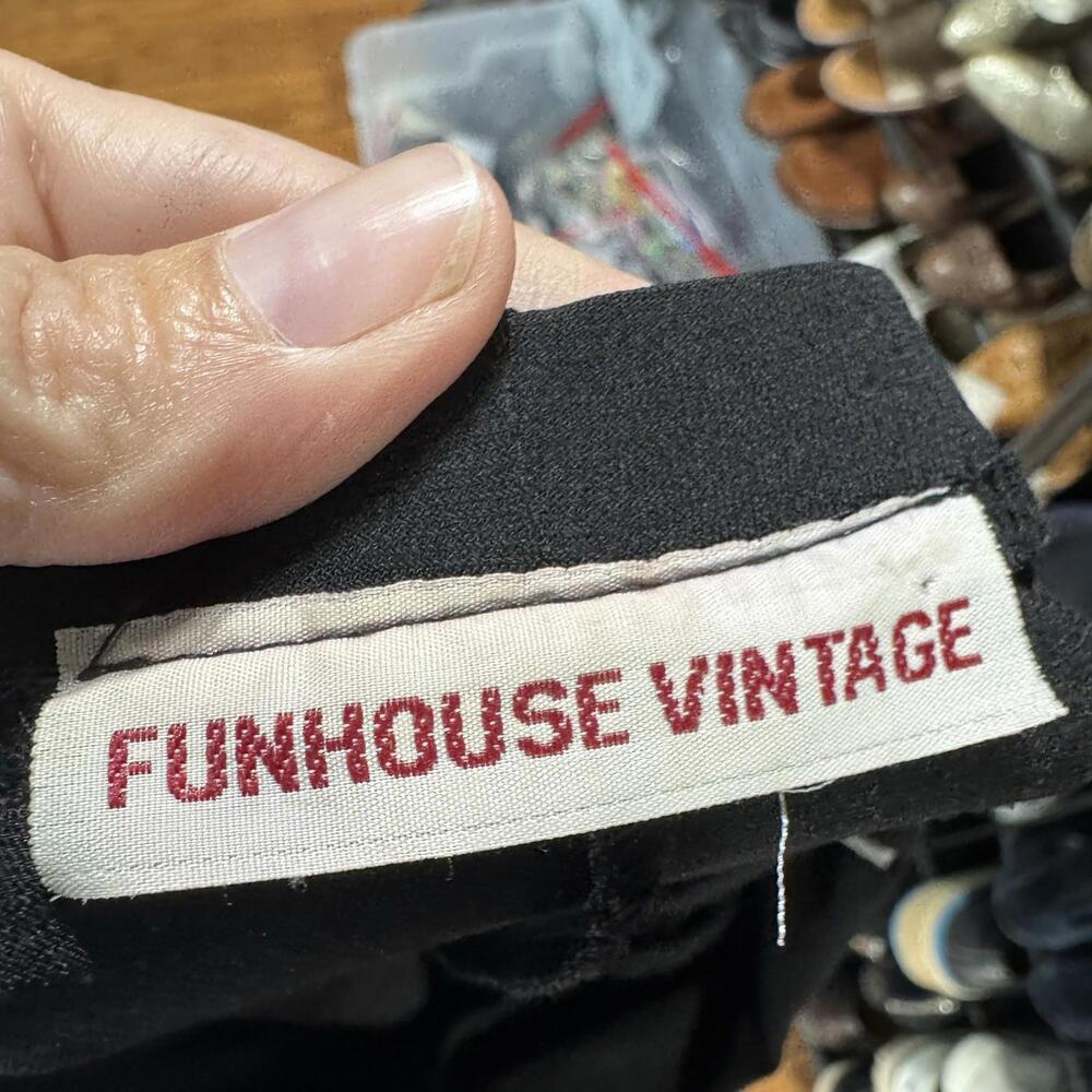 Vintage dress small S black strapless y2k 90s bow witchy whimsigoth hoco dance - Picture 4 of 5